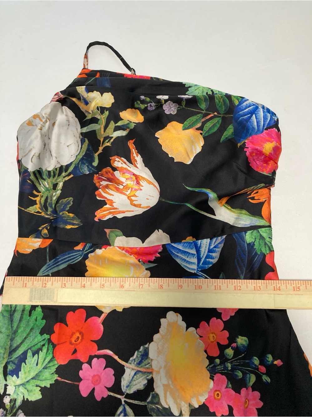 Guess Women's Floral Ruched One-Shoulder Cindy Dress Floral Garden Glow Size 8 - Picture 5 of 15